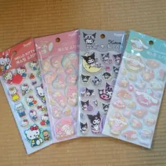 韓国限定　正規品　マシュマロシール　サンリオ　4枚セット　ぷっくりシール