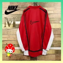 NIKE ナイキ 正規品 90s 刺繍ビックロゴ 赤 M ナイロンジャケット