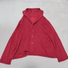 ヨーガンレール カーディガン カシミヤ混 ショールカラー 羽織り ボルドー