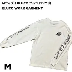 Mサイズ！BLUCO ブルコ古着長袖Tシャツ ロンT 白 両袖プリントBLUCOのサムネイル