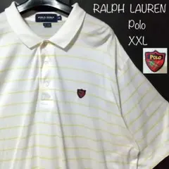 90s ラルフローレン Polo ボーダー 刺繍 ビッグサイズ ポロシャツのサムネイル