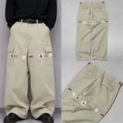 90s Karl Helmut ワイド バギー カーゴパンツ 刺繍 パッチ 極太のサムネイル