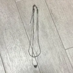 Beauty&Youth イビツ　ハート　3連ネックレス　シルバー