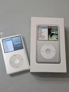 iPod A1238 Classic 120GB 動作確認済み ケーブル付 iPod Classic 第6 5世代 120GB シルバー A1238 モデル MB562J かなり