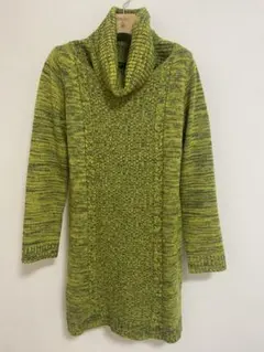 チャオパニックタートルネック ニットセーター イエローグリーン系