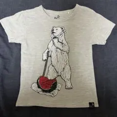 go slow caravan クマ Tシャツ120グレー　キャンプ　アウトドア