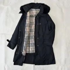 ✨3way✨ バーバリー ファー ライナー デニム コート ノバチェック M 