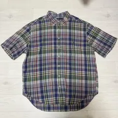 希少【Ralph Lauren】マドラスチェック ボタンダウンシャツ ポニー刺繍のサムネイル