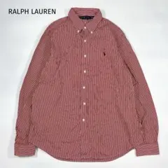 RALPH LAUREN ラルフローレン ストライプ シャツ 赤白 XL