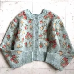 く*り様 リリーブラウン アナスイ コラボ ビジュー フラワー 柄 カーディガン