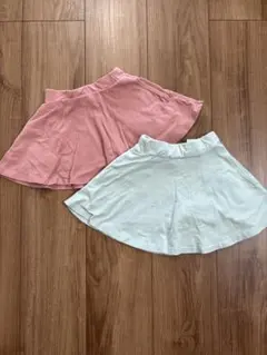 デビロック　一分丈スカッツ　サイズ110 ピンク&ミントの２枚セット
