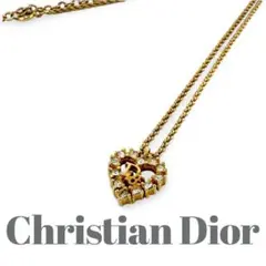 Christian Dior ディオール ネックレス　ハート　ラインストーン