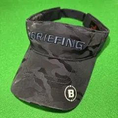 【美品】BRIEFING GOLF★ゴルフサンバイザー★ネイビーカモ柄★