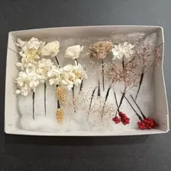 結婚式　前撮り　ウェディングフォト　和装髪飾り　花　花髪飾り