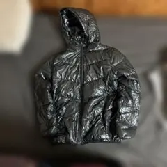 ブラック ダウンジャケット 光沢 opium