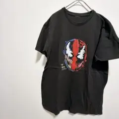 スパイダーマン ヴェノム Tシャツ マーベル アメコミ 映画 半袖 古着 黒