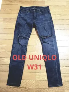 希少！OLD UNIQLO ダメージスキニーデニム　W31　mnml AMIRIのサムネイル