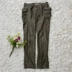 〝ディクレアDeclare〟カーゴパンツ　薄手　カーキおおきなポケット