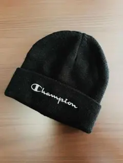 Champion ブラック ニット帽 57-59cm 【中古】