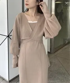CAPRICIEUX LE'MAGE ボレロSETニットキャミワンピース