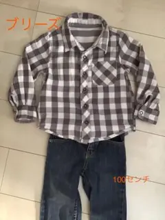 ☆美品☆BREEZE ブリーズのリバーシブルの長袖シャツ 100サイズ