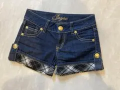 美品♪Jayro デニムショートパンツ チェック柄ロールアップのサムネイル
