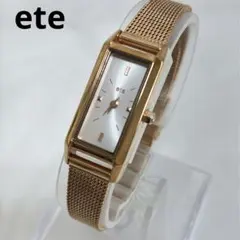 ete エテ メッシュベルト 腕時計 1粒ダイヤ　レクタングルフェイスのサムネイル