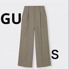 GU ジーユー　ブラッシュドジャージーワイドパンツ　S