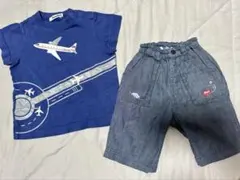 familiar 90サイズ　飛行機Tシャツとパンツ