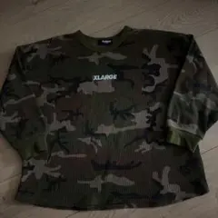 エクストララージキッズ　ワッフル長袖Tシャツ