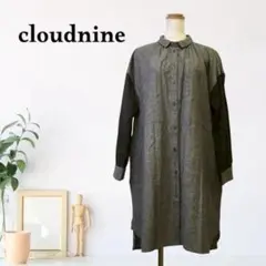 zB64【L】クラウドナイン ロングシャツワンピ 裾ラウンドカット