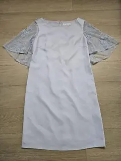 レースフレアスリーブ パーティードレス