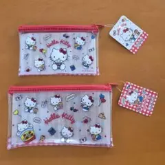 ☆新品・未使用☆ハローキティ フラットポーチ 2個セット キティちゃん サンリオ