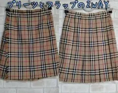 バーバリー ブルーレーベル 2WAY ノバチェック スカート ラップスカート