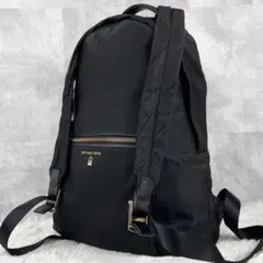 美品 マイケルコース ナイロン バックパック ファスナー ロゴ金具 黒