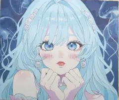 オリジナルイラスト【どっかーーん⭐︎】 手描き アナログ 原画 色紙
