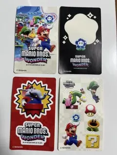 スーパーマリオ ワンダー ステッカー 4種セット セブンイレブン 限定 非売品