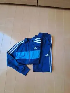 adidas キッズ ジャージ 上下セット ネイビー