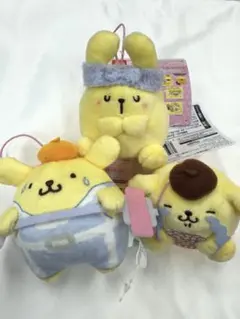 ポムポムプリン ラウンドワン限定 マスコット 全3種コンプセット