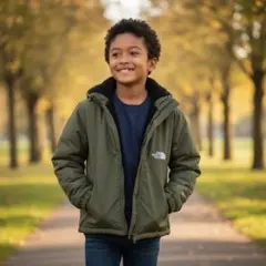 美品★THE NORTH FACE コンパクトノマドジャケット 150 裏ボア