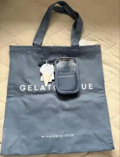 gelatopiqué トートバッグ、アクスタポーチ　ブルー