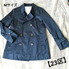 美品【23区】ネイビー ダブルブレスト トレンチコート М