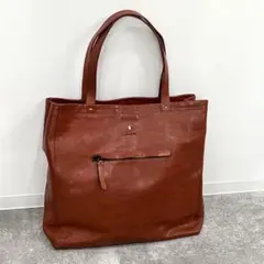 美品 Dakota レザートート スクエア トートバッグ ブラウン ビジネス用のサムネイル