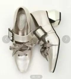 【未使用】アクシーズファムカワイイ　バックルデザインレースアップパンプス　M