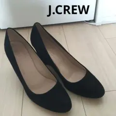 J.CREW 黒スエードウェッジヒールパンプス