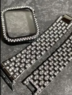 ラスト1点 激安♡ Apple Watch キラキラ ケース ブラック 41mm