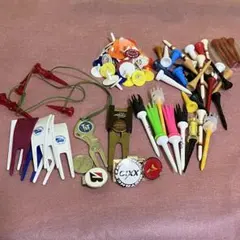 ゴルフ コンペ景品・小物詰め合わせ（ゴルフティー、グリーンフォーク、マーカー他のサムネイル