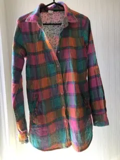 ロングシャツ　ビラボン　ネルシャツ 【週末セール】
