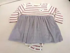【1度のみ使用】コトリス ロンパース ボーダー 80