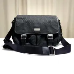 ⑥ COACH コーチ ショルダーバッグ F70283 ミニシグネチャー 黒